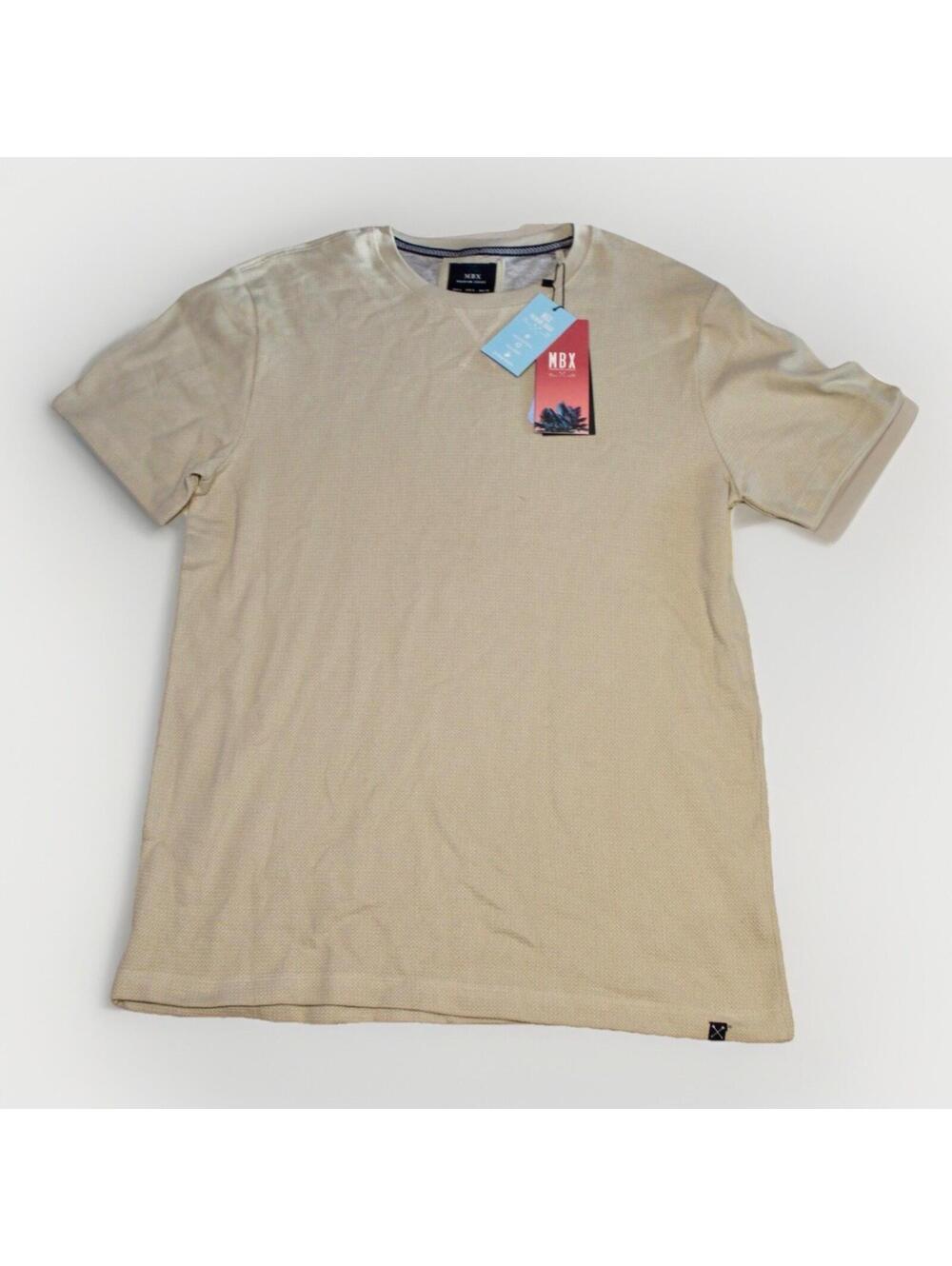 MBX Premium Goods Short Sleeve Tee Shirt Men's Size Large Tan